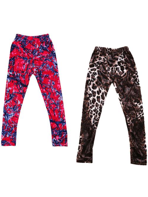 pack of 2 printed leggings - 19843558 - Very Small Image - 1