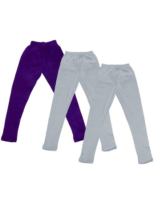 pack of 3 solids leggings - 19843653 - Very Small Image - 1
