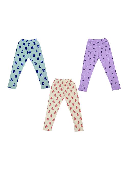 set of 3 polycotton legging - 19843764 - Very Small Image - 1