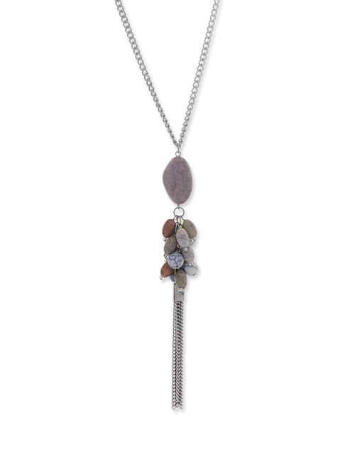 stone cluster necklace - 19844 - Very Small Image - 1