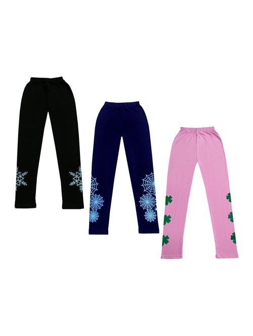 girls pack of 3 leggings - 19844116 - Very Small Image - 1
