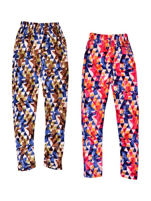pack of 2 multi colored printed legging - 19844621 - Very Small Image - 1