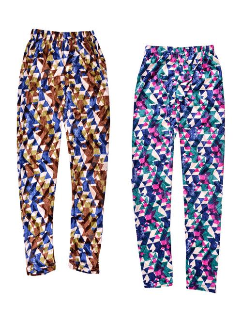 pack of 2 multi colored printed legging - 19844667 - Very Small Image - 1