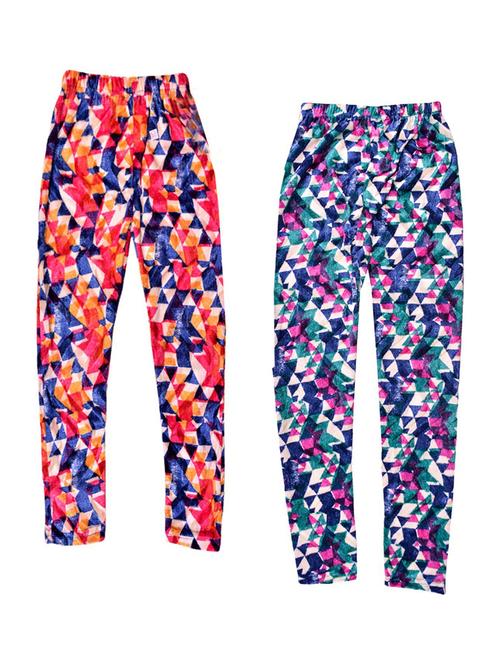 pack of 2 multi colored printed legging - 19844670 - Very Small Image - 1