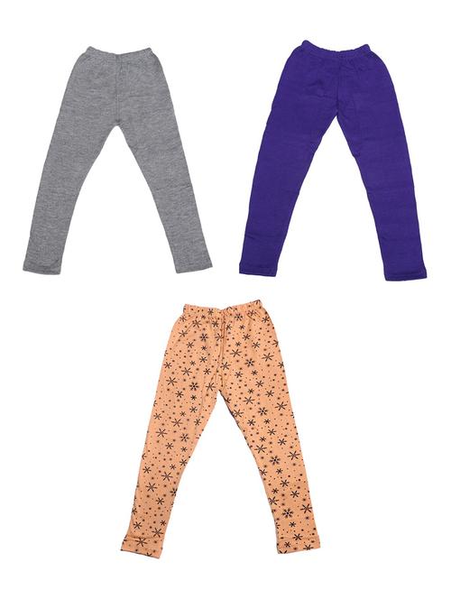 pack of 3 multi colored printed legging - 19844701 - Very Small Image - 1