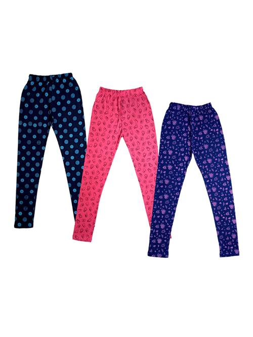 pack of 3 multi colored printed legging - 19845598 - Very Small Image - 1