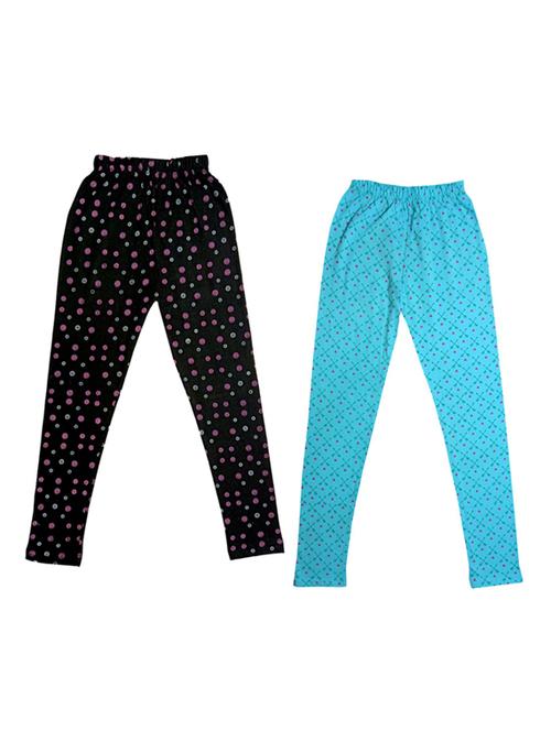 pack of 2 multi colored printed legging - 19845602 - Very Small Image - 1