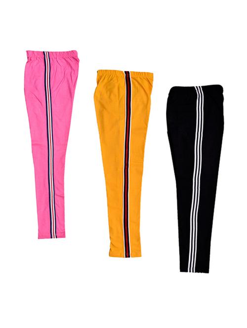 pack of 3 multi colored side striped legging - 19845619 - Very Small Image - 1