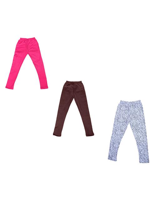 pack of 3 multi colored printed legging - 19845638 - Very Small Image - 1