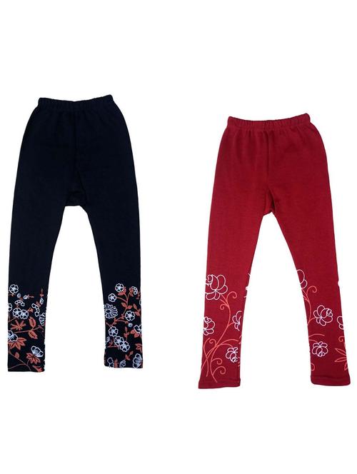 pack of 2 multi colored printed legging - 19845694 - Very Small Image - 1