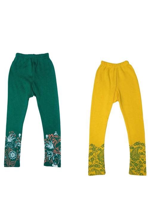 pack of 2 multi colored printed legging - 19845704 - Very Small Image - 1