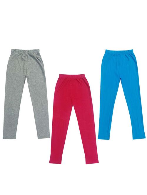 pack of 3 multi colored solid legging - 19845714 - Very Small Image - 1