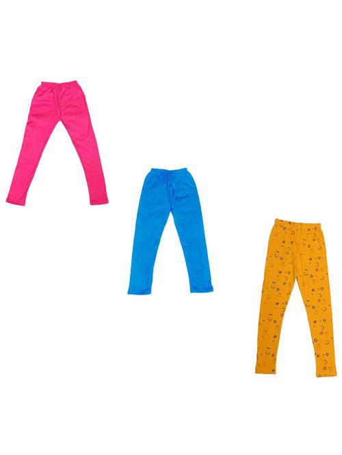 pack of 3 multi colored printed legging - 19845723 - Very Small Image - 1