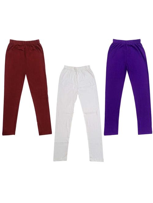 pack of 3 girls solid leggings - 19846305 - Very Small Image - 1