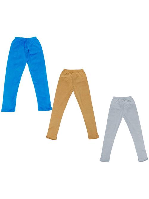 pack of 3 girls solid leggings - 19846330 - Very Small Image - 1