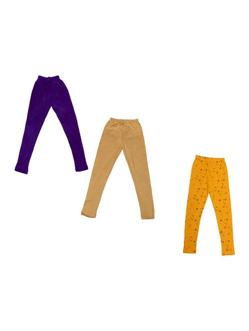 pack of 3 girls solid leggings - 19846358 - Very Small Image - 1
