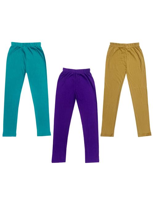 pack of 3 girls solid leggings - 19846372 - Very Small Image - 1