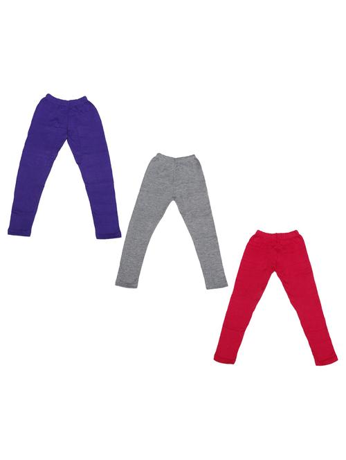 pack of 3 girls solid leggings - 19846443 - Very Small Image - 1