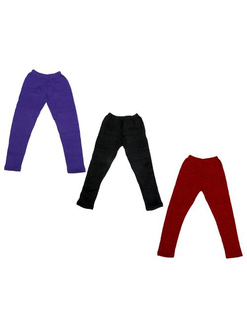 pack of 3 girls solid leggings - 19846497 - Very Small Image - 1