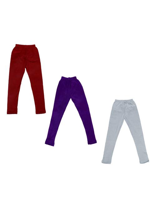 pack of 3 girls solid leggings - 19846574 - Very Small Image - 1