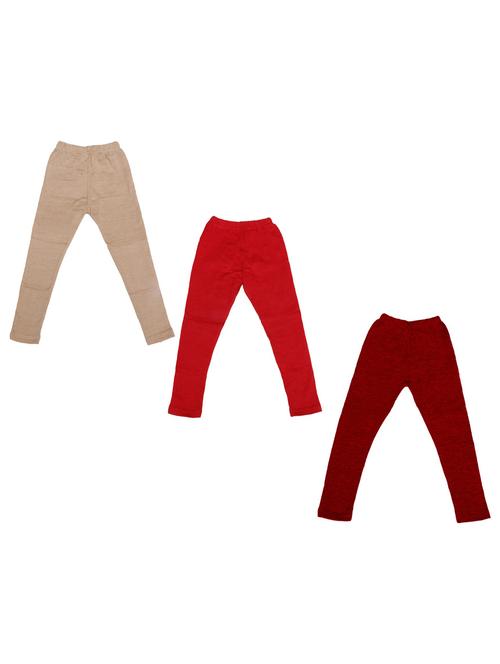 pack of 3 girls solid leggings - 19846599 - Very Small Image - 1