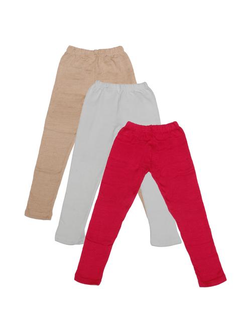 pack of 3 girls solid leggings - 19846607 - Very Small Image - 1