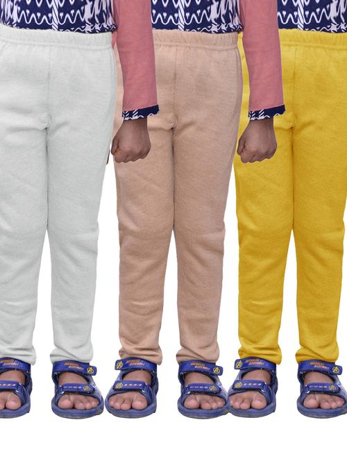 pack of 3 girls solid leggings - 19846613 - Very Small Image - 1