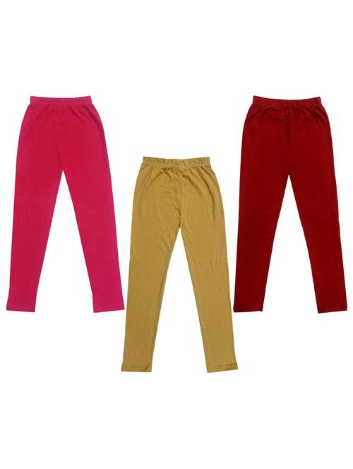 pack of 3 solids leggings - 19846649 - Very Small Image - 1