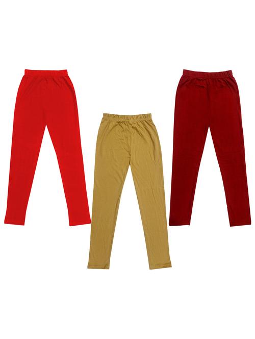 pack of 3 solids leggings - 19846684 - Very Small Image - 1