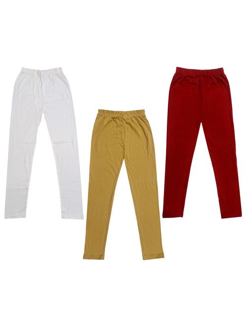 pack of 3 solids leggings - 19846694 - Very Small Image - 1