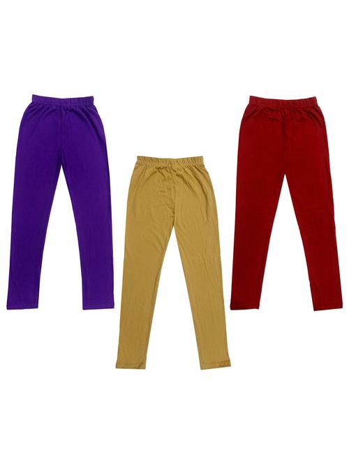 pack of 3 solids leggings - 19846704 - Very Small Image - 1