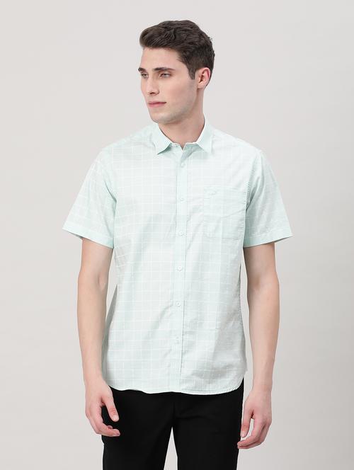 green cotton casual shirt - 19846902 - Very Small Image - 1