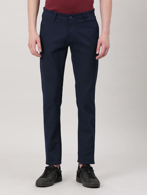 solid flat front casual trouser - 19846969 - Very Small Image - 1
