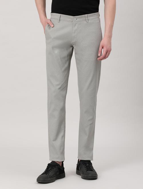 solid flat front casual trouser - 19846970 - Very Small Image - 1