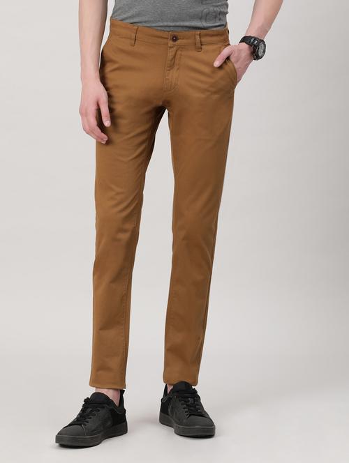solid flat front casual trouser - 19846971 - Very Small Image - 1