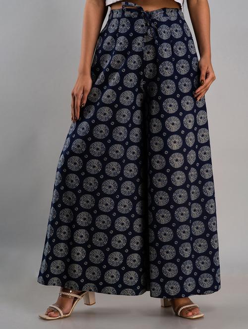 printed wide leg trouser - 19847170 - Very Small Image - 1