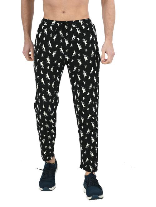 black fleece ankle length track pant - 19847784 - Very Small Image - 1