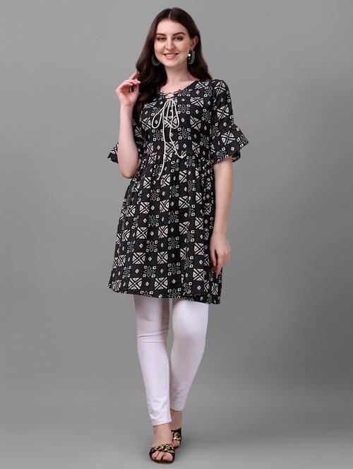 printed flared kurta - 19848139 - Very Small Image - 1