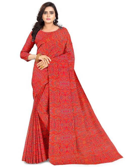 printed saree with blouse - 19848562 - Very Small Image - 1