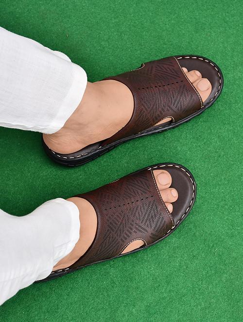 brown synthetic slip on flip flop - 19848758 - Very Small Image - 1