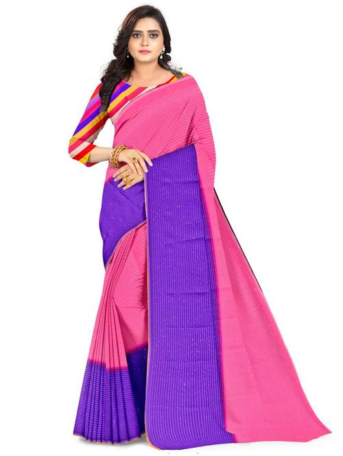 self design printed saree with blouse - 19848924 - Very Small Image - 1