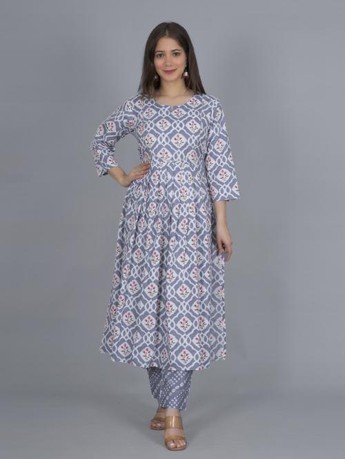 printed kurta with pant set - 19849674 - Very Small Image - 1
