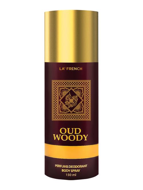 la french oud woody deodorant body spray for men & women, 150ml - 19849950 - Very Small Image - 1