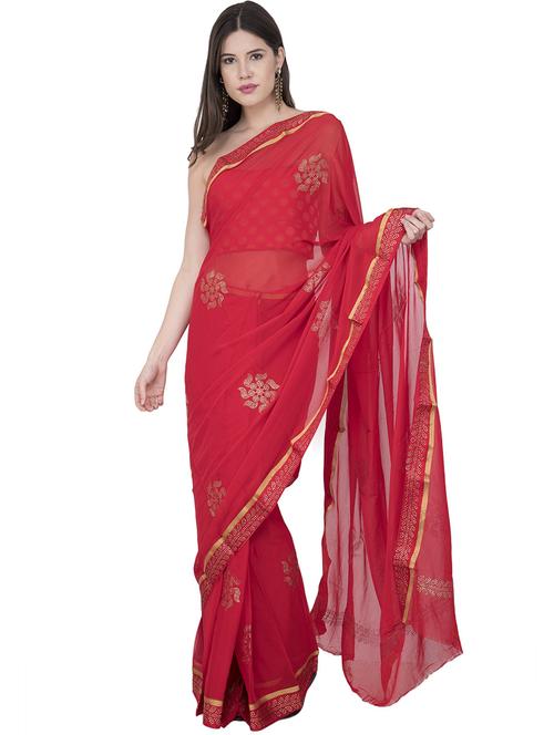 embellished saree with blouse - 19849991 - Very Small Image - 1