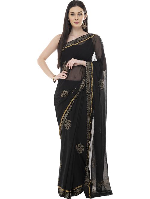 embellished saree with blouse - 19850012 - Very Small Image - 1