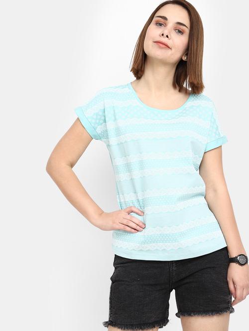 women's front print round neck t-shirt - 19850267 - Very Small Image - 1