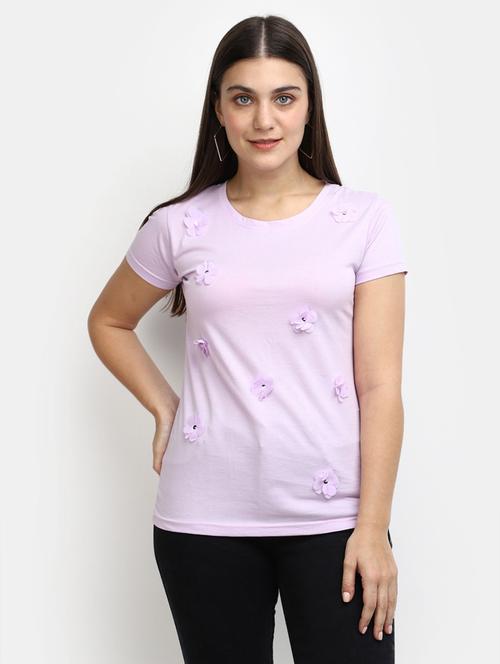 women's all over print round neck t-shirt - 19850307 - Very Small Image - 1