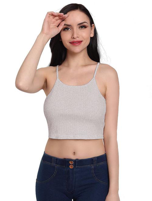 women's crop shoulder strap top - 19850455 - Very Small Image - 1