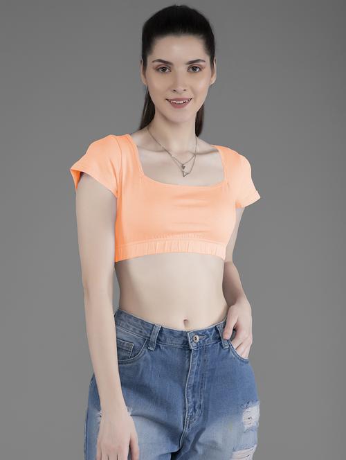 women's crop square neck top - 19850758 - Very Small Image - 1