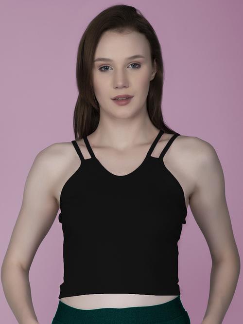 women's crop shoulder strap top - 19850849 - Very Small Image - 1